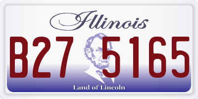 IL license plate B275165