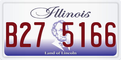 IL license plate B275166