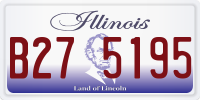 IL license plate B275195