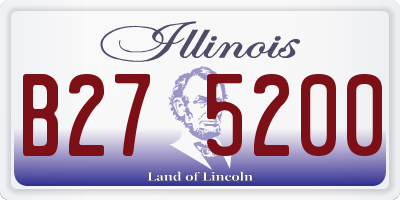 IL license plate B275200