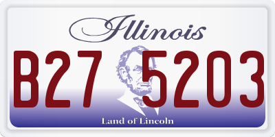 IL license plate B275203