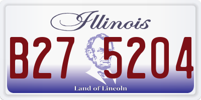 IL license plate B275204