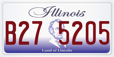 IL license plate B275205
