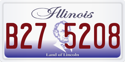 IL license plate B275208