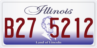 IL license plate B275212