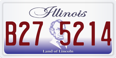 IL license plate B275214