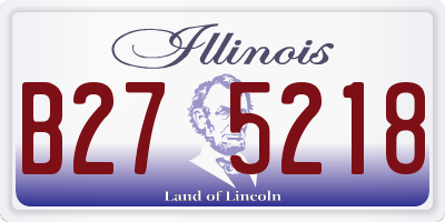IL license plate B275218