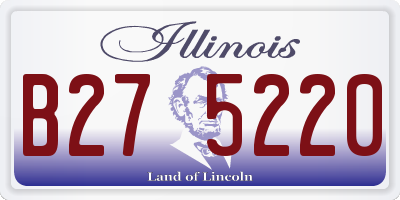 IL license plate B275220