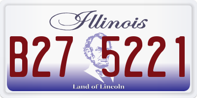 IL license plate B275221