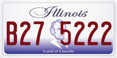 IL license plate B275222