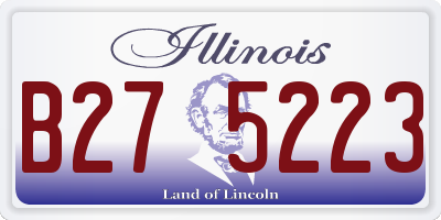IL license plate B275223
