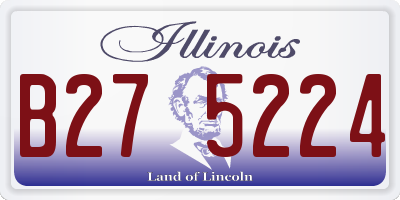 IL license plate B275224