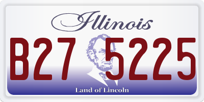 IL license plate B275225