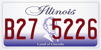 IL license plate B275226