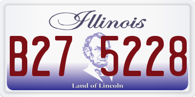 IL license plate B275228
