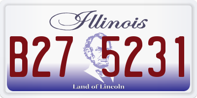 IL license plate B275231