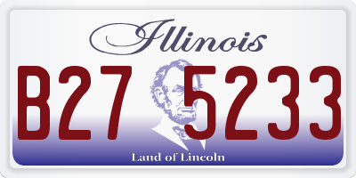 IL license plate B275233