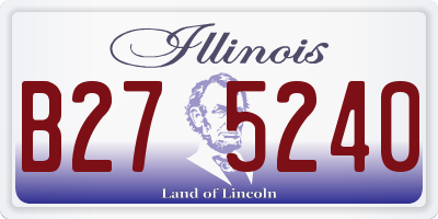IL license plate B275240