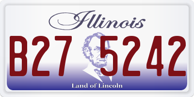 IL license plate B275242
