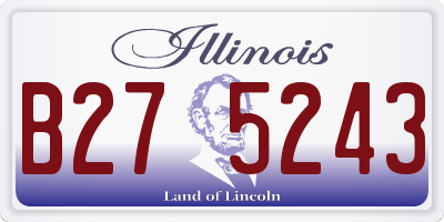 IL license plate B275243