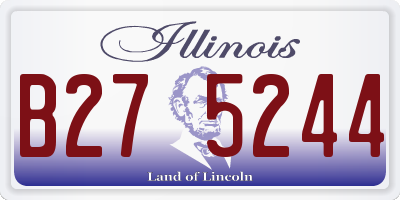 IL license plate B275244