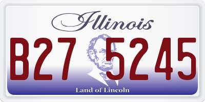 IL license plate B275245