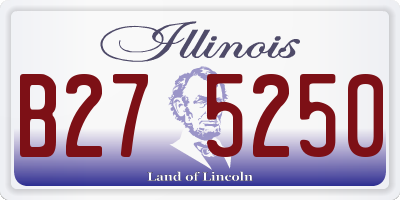 IL license plate B275250