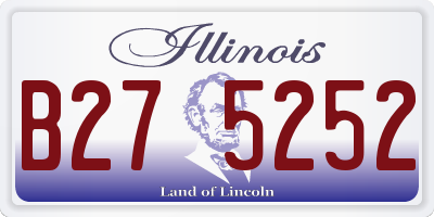 IL license plate B275252