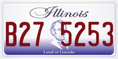 IL license plate B275253