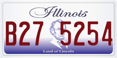 IL license plate B275254