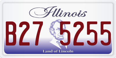 IL license plate B275255