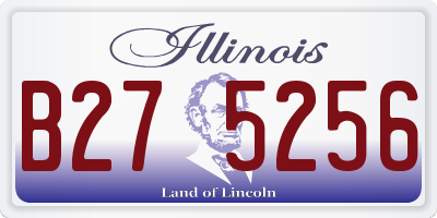 IL license plate B275256