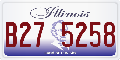 IL license plate B275258