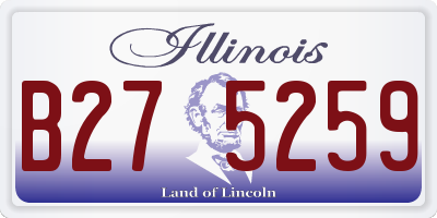 IL license plate B275259
