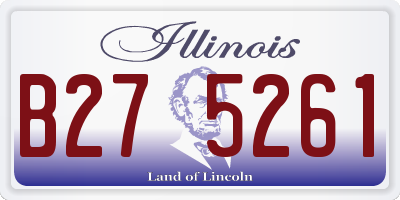 IL license plate B275261