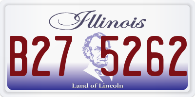 IL license plate B275262