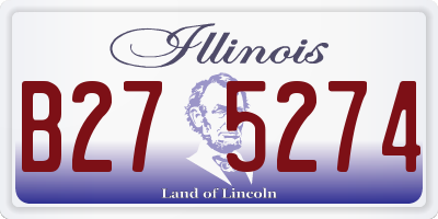 IL license plate B275274