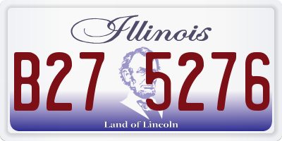 IL license plate B275276