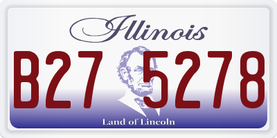 IL license plate B275278