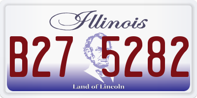 IL license plate B275282