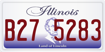 IL license plate B275283