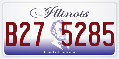 IL license plate B275285