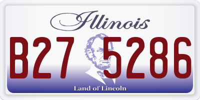 IL license plate B275286