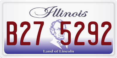 IL license plate B275292