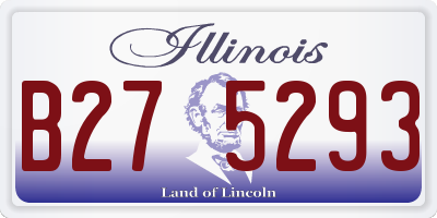 IL license plate B275293