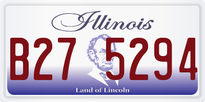 IL license plate B275294