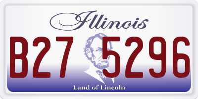 IL license plate B275296