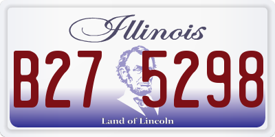 IL license plate B275298