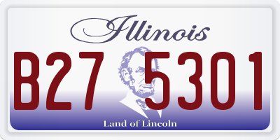 IL license plate B275301