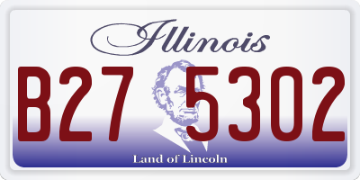 IL license plate B275302